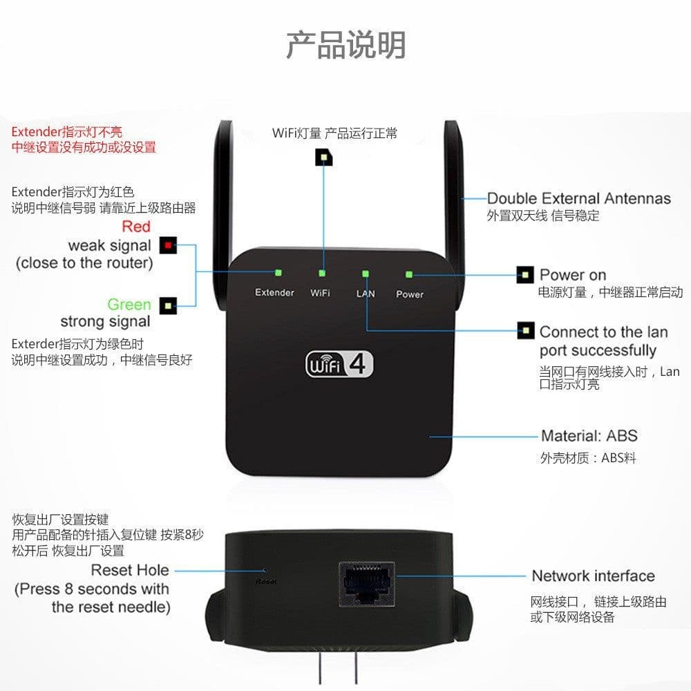 image-WiFi Repeater Wireless Signal Booster Amplifier