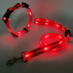 image-LED Pet Collar USB Charging - Nylon Black