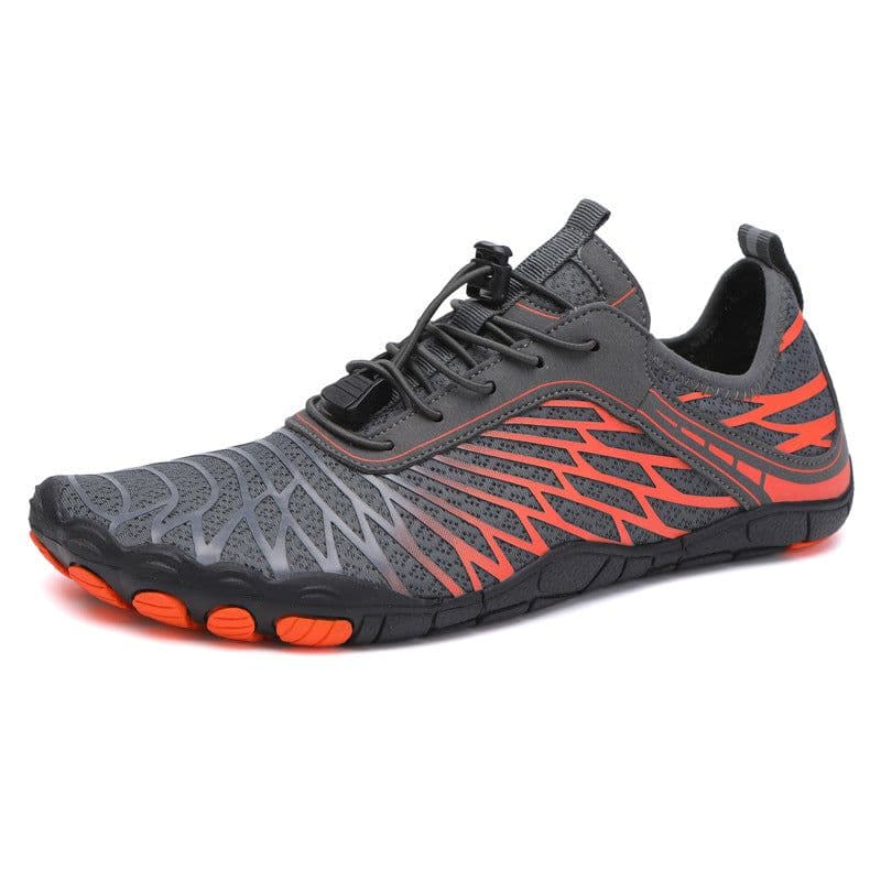 image-Five-Finger River Tracing Shoes - Gray Orange Hiking Cycling Shoes