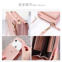 image-Large-Capacity Crossbody Phone Bag - Light Blue Zipper Wallet 2021