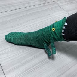 image-Christmas Knit Crocodile Socks For Kids Warm Floor Socks Shark Pattern