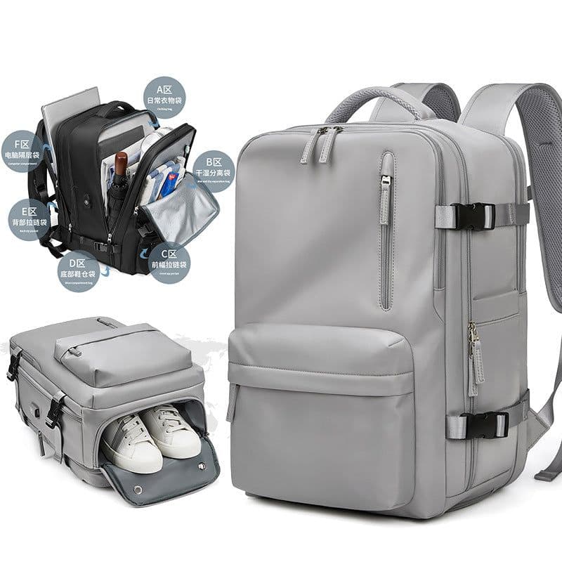 image-School bag boys backpack female college high school student backpack large capacity Korean version simple travel backpack