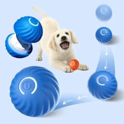 image-L&W Pet Jumping Ball Toy - Orange Silica Gel