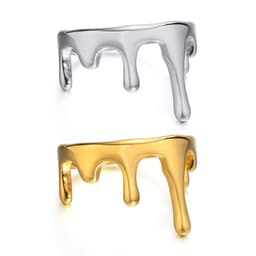 image-Huanmu Titanium Steel Ring Gold Geometric