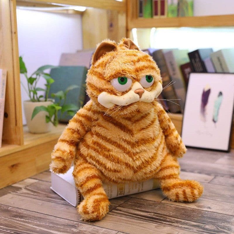 image-Fat Cat Plush Toy Doll - Gray Stuffed Animal Gift