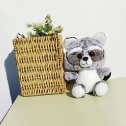 image-Raccoon Plush Toy 25cm Gray - Kids Stuffed Animal