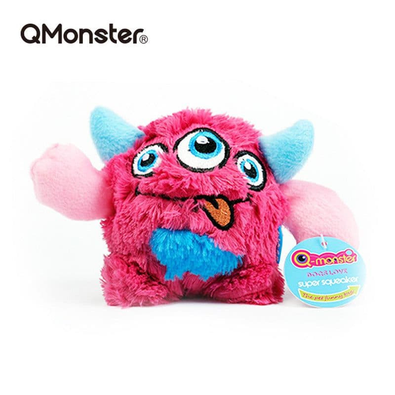 image-Qmonster dog toy beautiful plush Q Baolong egg sound thorn ball bite wear cute plush puppy pet ball