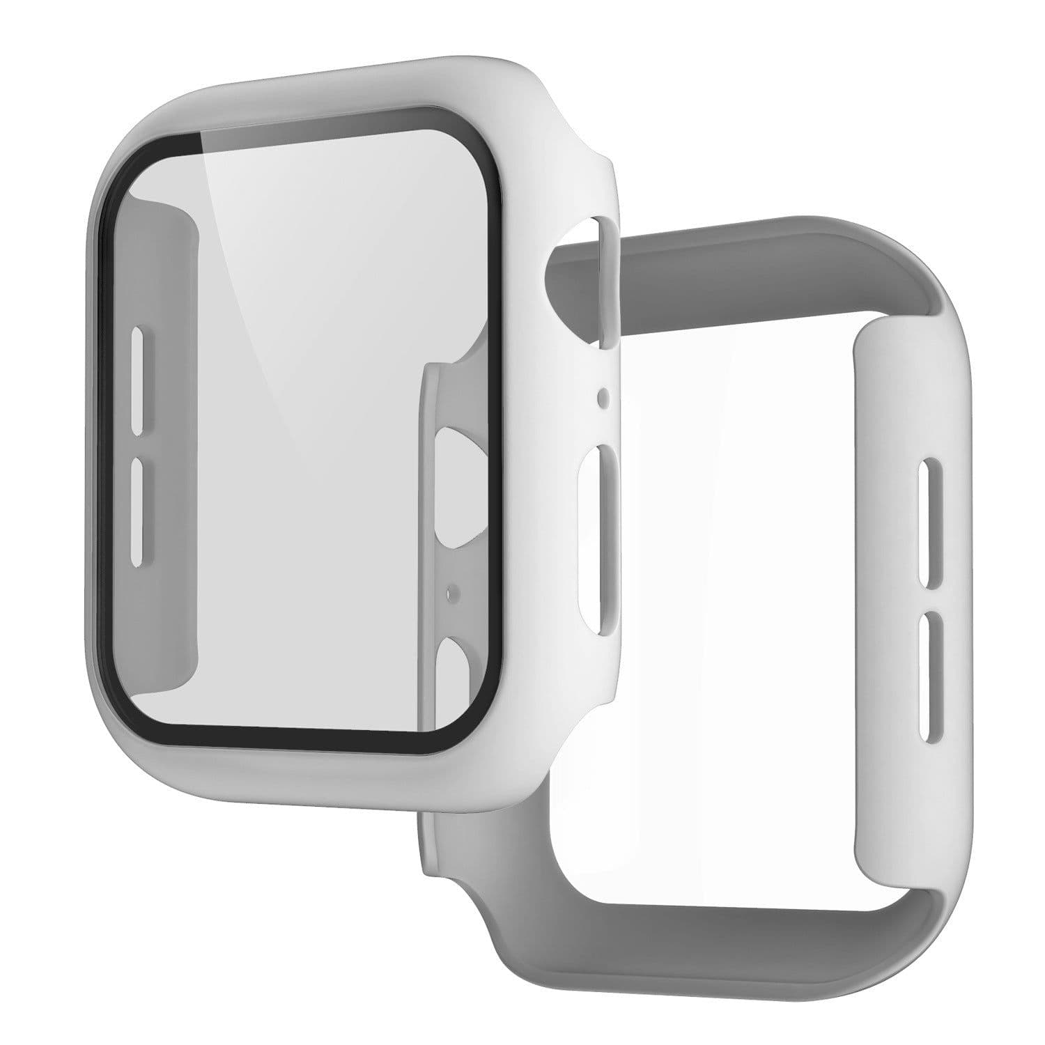 image-Suitable for Apple 7 representative case iwatch S7 watch protective cover shell film integrated PC frosted tempered film all-inclusive shell