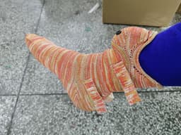 image-Christmas Knit Crocodile Socks For Kids Warm Floor Socks Shark Pattern