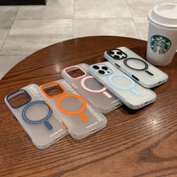 image-iPhone 15 Pro Magnetic Case Frosted - Shockproof Orange