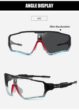 image-ELAX Cycling Glasses Color-Changing Windproof AP