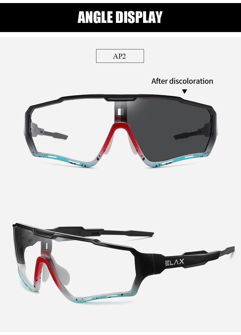 image-ELAX Cycling Glasses Color-Changing Windproof AP