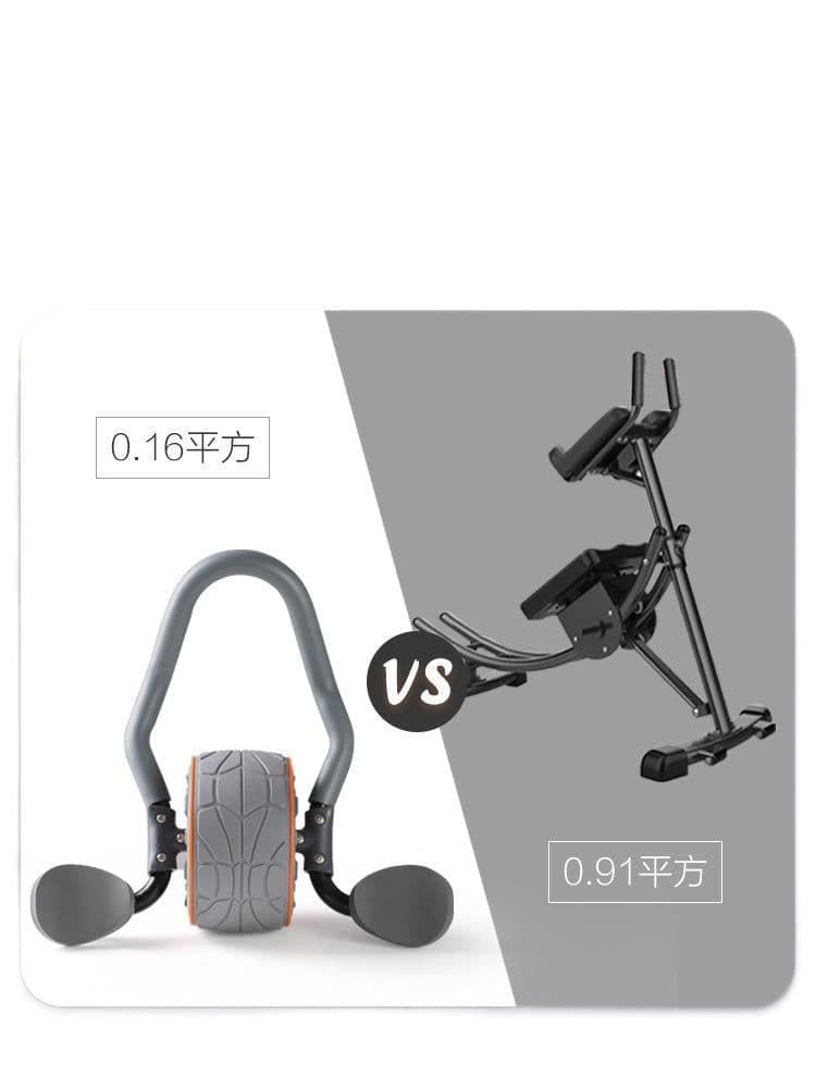 image-JoinFit Abdominal Wheel - Gray, Foldable Muscle Trainer