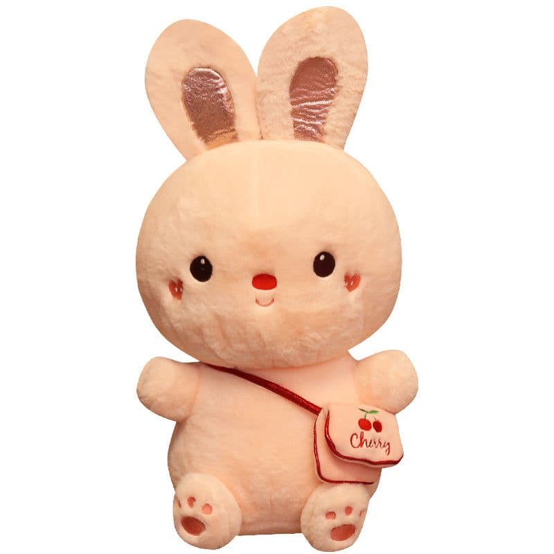 image-Cartoon Peach Bunny Plush Toy - Cherry Rabbit Doll Gift for Kids