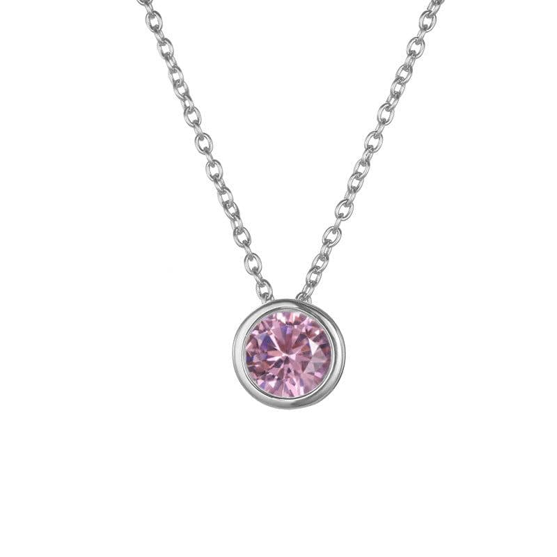 image-JUJIE Rhinestone Necklace - Rose Gold Geometric