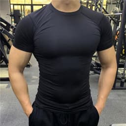 image-Men's Fitness T-Shirt Royal Blue 5XL Quick-Dry