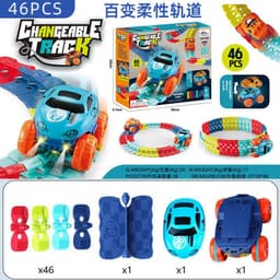 image-Kids Electric Track Car Set - DIY Climbing Coaster