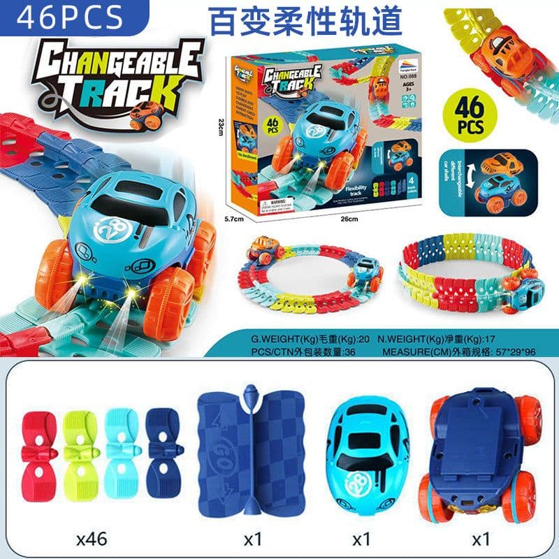 image-Kids Electric Track Car Set - DIY Climbing Coaster