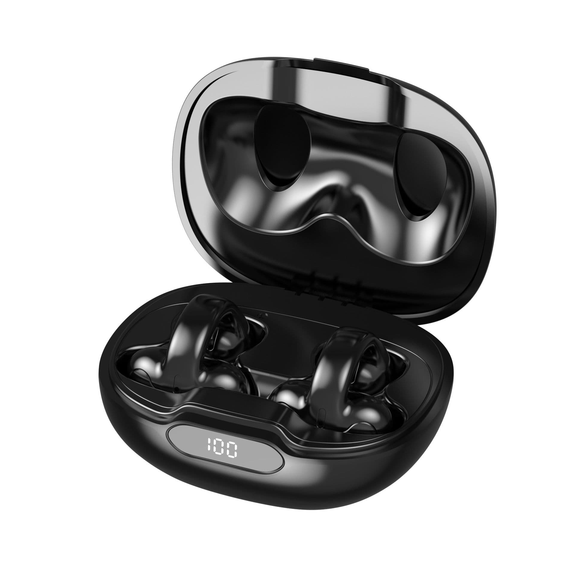 image-HIFI T20B Sports Bluetooth Headset - Ear Clip, IPX4 Waterproof, 5.3, 4-8hr Battery