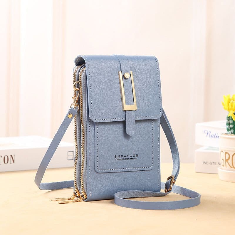 image-Lonnie Mobile Phone Bag H018 - Dark Pink PU Leather