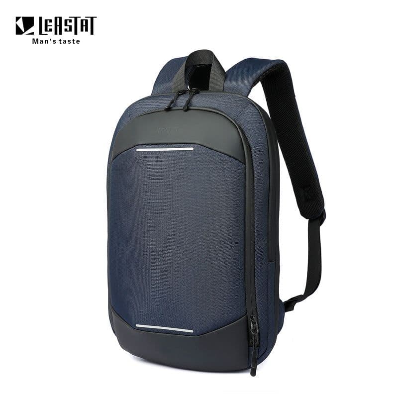 image-LEASTAT 14" Business Backpack - Gray Oxford Expandable