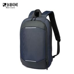 image-LEASTAT 14" Business Backpack - Gray Oxford Expandable