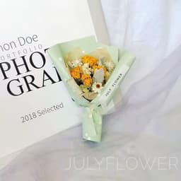 image-Mini Dried Roses Bouquet - Valentine's DIY Decorations 5"