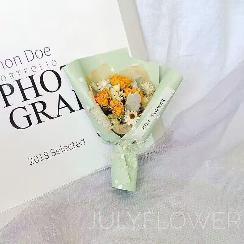 image-Mini Dried Roses Bouquet - Valentine's DIY Decorations 5"