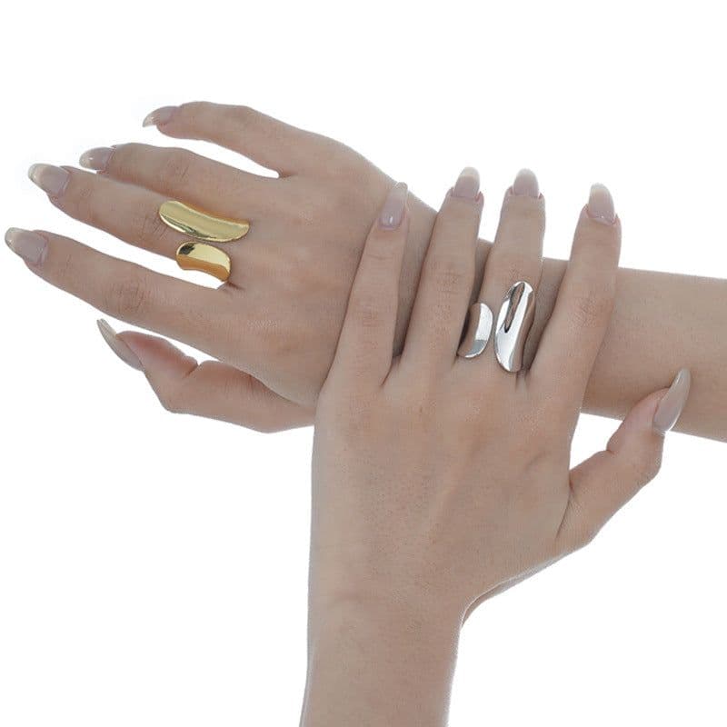 image-Sterling Silver Ring Women's 18K Gold Plating 925 S925 Size 14