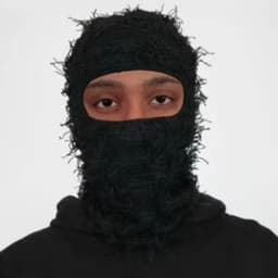 image-Camouflage Knitted Balaclava Hat - Polyester Coffee