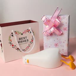 image-Silicone Duck Night Light - Yellow Bedside Lamp