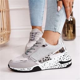 image-Women Leopard Print Lace Up Thick Sole Casual Shoes 43