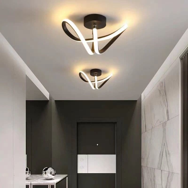 image-LED Ceiling Lamp Modern Double Circle Porch