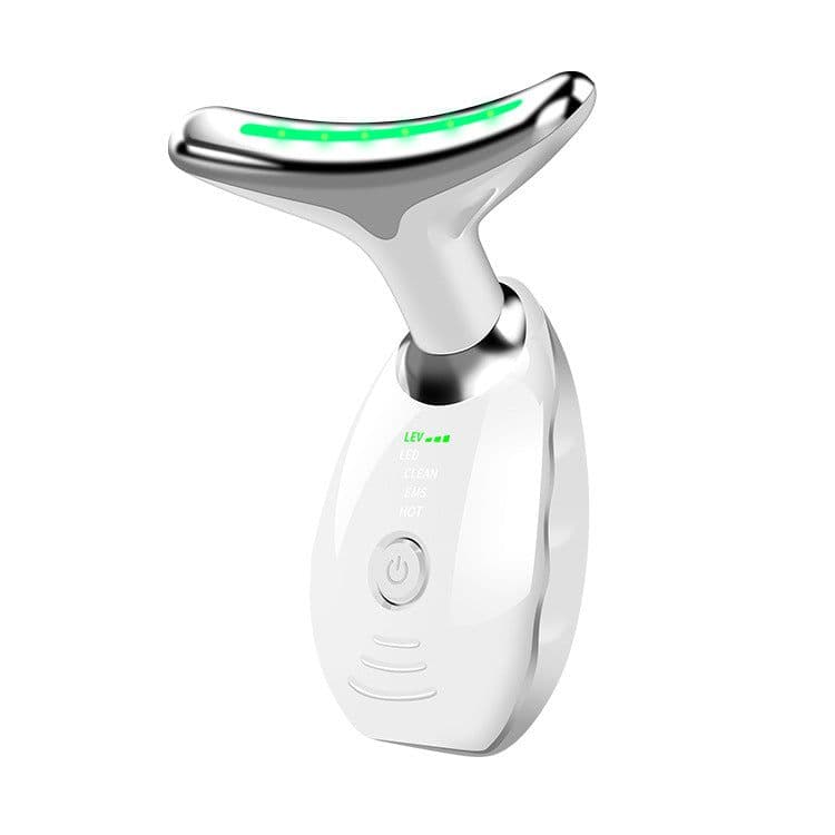 image-Dolphin Microcurrent Neck Massager - Red 7 Colors LED