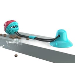 image-Bling Suction Cup Dog Toy - Blue TPR Teeth Grinding Toy