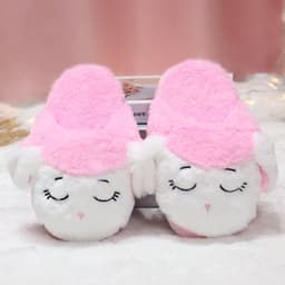 image-Cute Cartoon Slippers - Moving Ears Anti-slip Blue