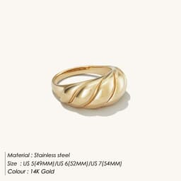 image-emanco cross-border stainless steel ring Europe and the United States gold-plated couple index finger ring niche high-end ring jewelry wholesale