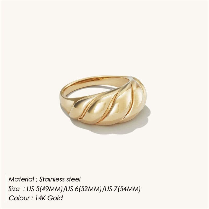 image-emanco cross-border stainless steel ring Europe and the United States gold-plated couple index finger ring niche high-end ring jewelry wholesale