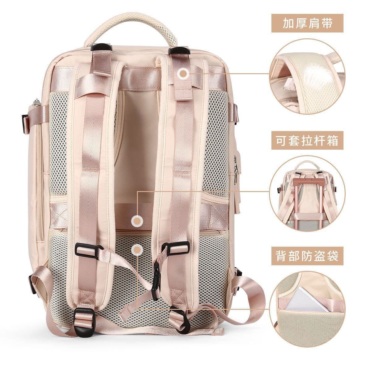 image-Shoulder outdoor travel bag female backpack female backpack boarding business trip travel bag brigade Li school bag computer bag