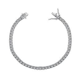 image-Sterling Silver 925 S925 Tennis Chain Bracelet - Geometry Zircon Fashion Jewelry for Women