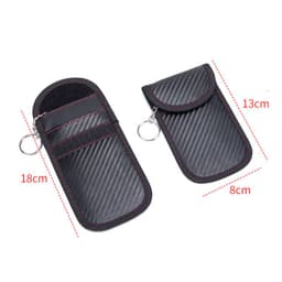 image-RFID Shielding Bag - Anti-Theft Carbon Fiber Key Bag, Black - Unisex