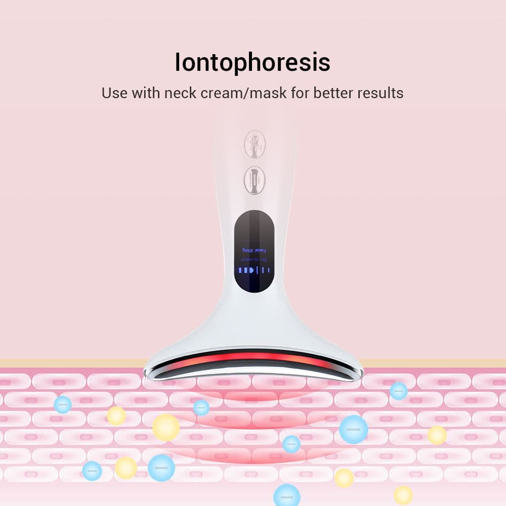 image-HailiCare EMS Neck Beauty Instrument - Pink 3-Speed Vibration Wrinkle Fade