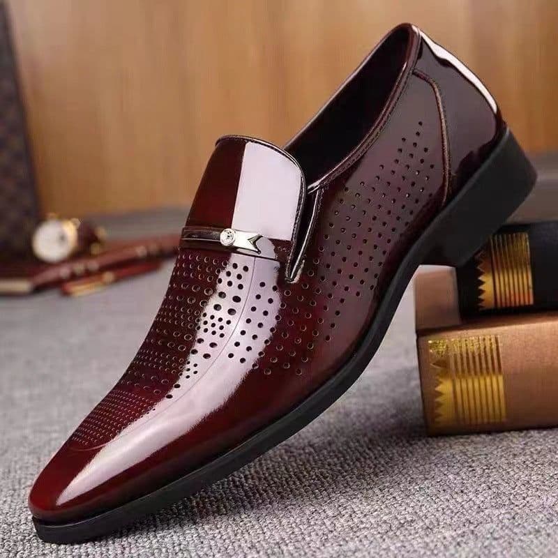 image-Men's Leather Shoes Pointed Toe Business Casual