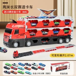 image-Educational Alloy Deformation Catapult Truck with Track Storage