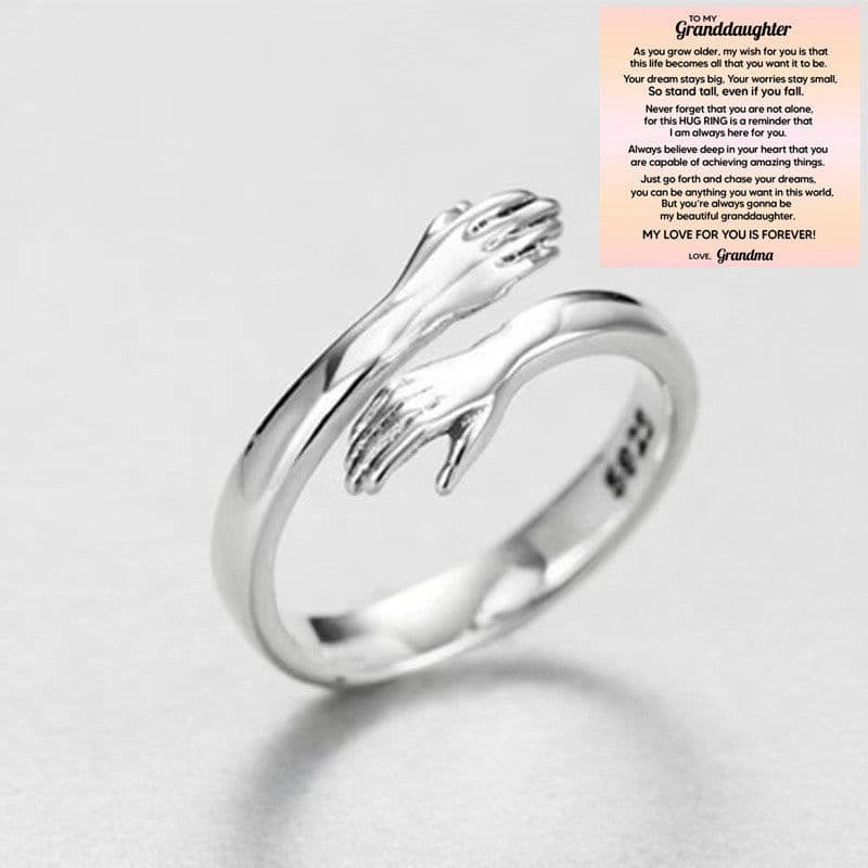image-Carlyle love hug couple ring Korean version Jane Eyre fashion hug ring open couple ring wholesale jewelry