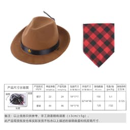 image-Wholesale Pet Cowboy Hat - Pentagram Headgear Funny Design