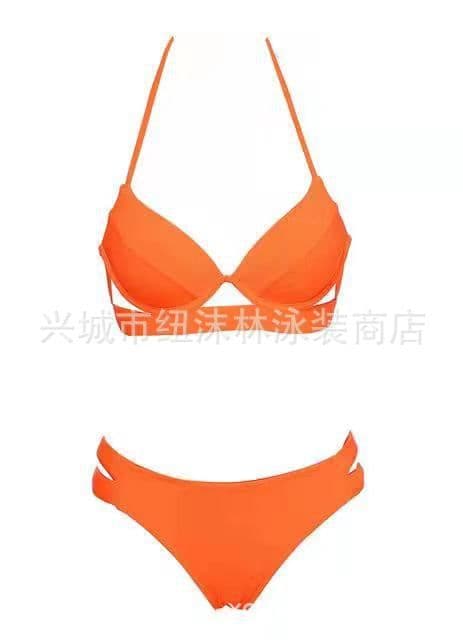 image-Bikini Backless Triangle - Orange XL