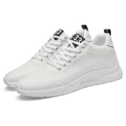 image-Cross-border flying woven sports shoes mesh shoes wear-resistant running sports casual shoes inner invisible height increase 6cm men's shoes