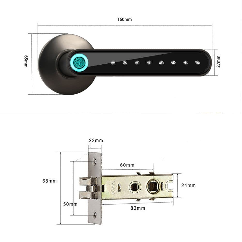image-WAFU WF-016T Fingerprint Smart Door Lock Silver