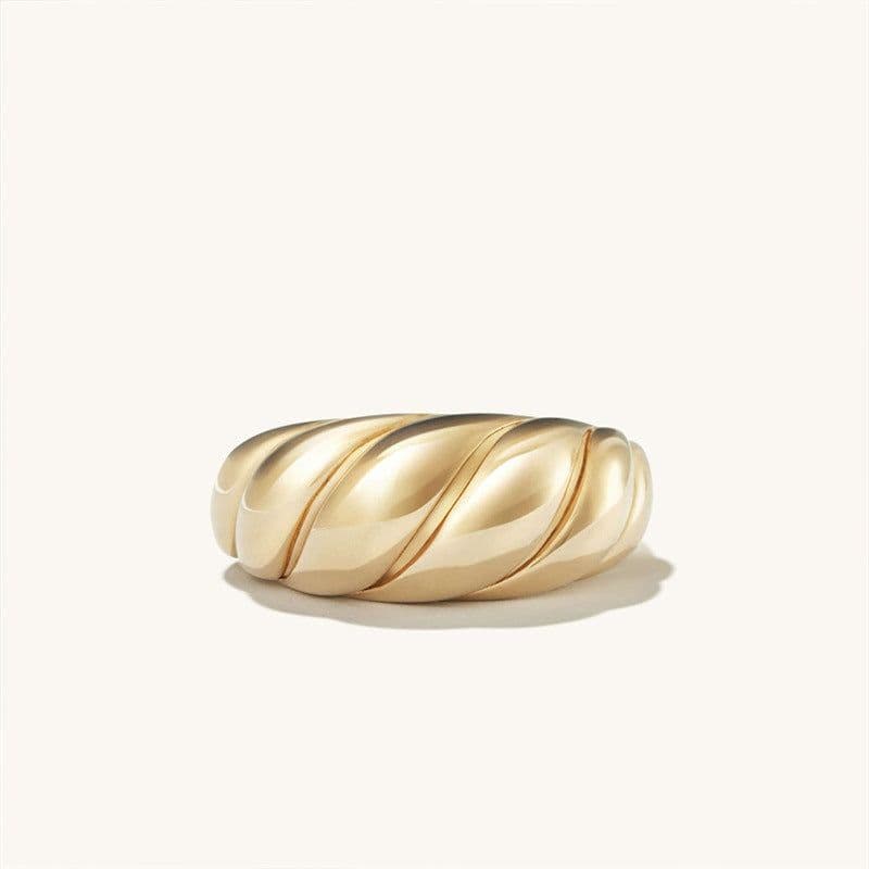 image-emanco cross-border stainless steel ring Europe and the United States gold-plated couple index finger ring niche high-end ring jewelry wholesale